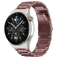 Strap-it Stalen schakel bandje - geschikt voor Huawei Watch GT / GT 2 / GT 3 / GT 3 Pro 46mm / GT 4 46mm / GT 5 & 5 Pro (46mm) / GT 2 Pro / GT Runner / Watch 3 - Pro - brons-goud
