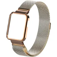 Strap-it Milanees Smartwatch bandje - Geschikt voor Xiaomi Mi Watch Lite Milanese band - rosé goud - Horlogeband / Polsband / Armband