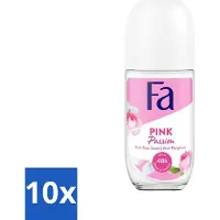 Fa Deodorant Roller Pink Passion 50 ml - Bulkverpakking - 10 stuks