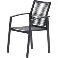 Garden Impressions Cosmo dining fauteuil rope donkergrijs gevuld textileen