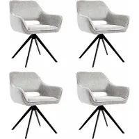 Kick Collection Set van 4 Kick draaistoel Miyo - grijs