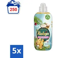 Robijn Collections - Wasverzachter - Kokos - 1,25L - 50 Wasbeurten - Bulkverpakking - 5 stuks