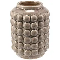 Home & Styling Vaas Bubbels - keramiek - beige - D15 x H20 cm - Moderne woonstijl bloemenvaas