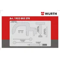 Würth - Set timinggereedschap 8-delig, voor BMW 2.0-2.5-3.0, diesel - Set timinggereedschap 8-delig, voor BMW 2.0-2.5-3.0, diesel x 1 st Lengte 240 mm