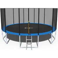 Viking Choice Funfit Trampoline - Blauw - 465 cm - Met Veiligheidsnet en Ladder - Tot 150 KG - CE Gecertificeerd