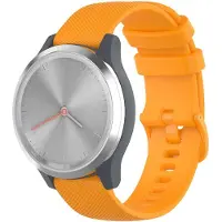 Strap-it Horlogebandje 18mm - Siliconen bandje geschikt voor Garmin Vivoactive 4s / Vivomove 3s / Venu 2s - oranje