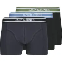 Jack & Jones Heren boxershorts trunks jacteddy 3-pack donkerblauw/zwart