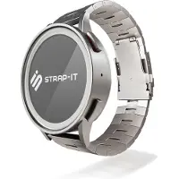Strap-it Titanium grain smartwatch bandje - geschikt voor Fossil Gen 5 / Gen 5e 44mm / Gen 6 44mm - zilver