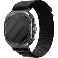 Strap-it Alpine nylon bandje - geschikt voor de Samsung Galaxy Watch Ultra 2 (2026) / Ultra (2024/2025) - zwart