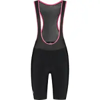 Rogelli Core Fietsbroek Dames - Met Zeem en Bretels - Wielrenbroek - Zwart/Roze - Maat S