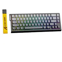 Attack Shark X68HE - Magnetische Schakelaar Bedraad Gaming Toetsenbord - 66 toetsen - Zijbedrukte PBT Toetsen - RGB - Decoratieve Lanyard - 8Khz - 0.01mmRT - 0.125ms - Moonlit Night