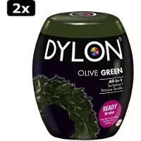Dylon 2x Machinewas Textielverf Olive Gree 350 gr