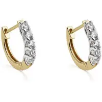 Lux ITY - Cuffs oorbellen hoepelmodel 18 karaats geelgoud met diamanten 0,35 karaat (10x 2 mm.) H SI2 kwaliteit