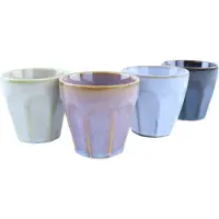 OTIX Espresso Kopjes - 4 Stuks - 90 ml - Zonder Oor - Koffietassen - Porselein - Hittebestendig - FELCE
