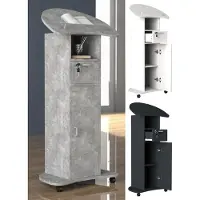 Hioshop RedolaL kantoor wandkast met tafelblad, lessenaar 1 deur 1 lade wit.