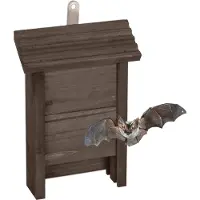 Relaxdays vleermuiskast hout - nestkast vleermuis - vleermuishuis muur - vleermuizenkast