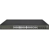 Level One GES-2128P, LevelOne switch, 24x GE, GES-2128P, 4x SFP, 19 inch, 380W, 24x PoE+