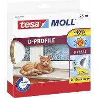 TESA D-Profil 05389-00000-00 Afdichtingstape tesamoll Wit (l x b) 25 m x 9 mm 25 m