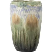 Creative Collection Mahasti vaas, groen, steengoed