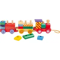 Small Foot - Houten Stapelblokken Trein, 16dlg.