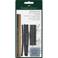 Faber-Castell houtskool - Pitt Monochrome - 10-delig op blister - FC-112996