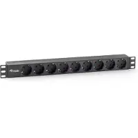 Equip 333282 Energieverdelingsunit 9 Uitgang(en) AC 1U Zwart