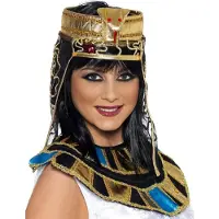 Smiffys Gouden Egyptische hoofdbedekking met slang motief