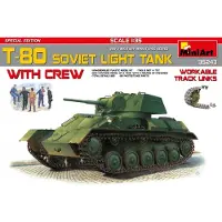 MiniArt - T-80 Soviet Light Tank W/crew. S.e. (Min35243)