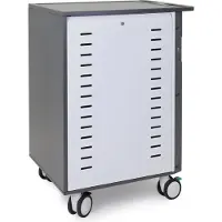 Ergotron Mobiele oplaadwagen Zip40, max. 40 tablets/chromebooks of max. 30 laptops, verstelbare rekken, 3 vakken, 34,7 kg per vak, B 770 x D 660 x H 1150 mm