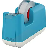 Leitz tafeldispenser voor plakfolie Cosy, voor rollen met L 33 m x B 19 mm, pootjes, incl. plakfolierol, kunststof, blauw