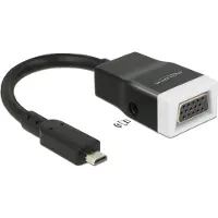 DeLOCK Micro HDMI naar VGA + 3,5mm adapter - compact - 0,15 meter