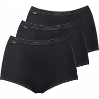Sloggi 3P Basic Maxi Zwart katoen 58 Dames