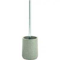 Spirella MSV Toilet/wc-borstel houder - kunststeen/metaal - lichtgrijs - 35 cm - Toiletborstels