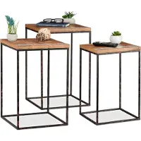 Relaxdays Salontafel, Bijzettafel (35,5 x 35,5 x 55,5 cm)
