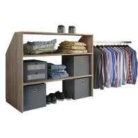 VCM Dacho wandkast voor schuine wand 2 planken eik decor.