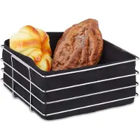 Relaxdays Broodmand, Brood bewaren, Zwart