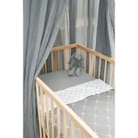 Meyco X Mrs. Keizer baby wieglaken Louis 75x100 cm - grijs/wit (set van 2) unisex