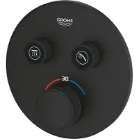 GROHE Grohtherm SmartControl Afbouwdeel - inbouw mengkraan thermostatisch - met omstel - phantom black (zwart) 29507kf0