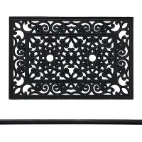 Relaxdays deurmat rubber - 60 x 40 cm - antislip droogloopmat - schoonloopmat hal - binnen