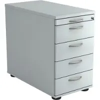 Hjh OFFICE PRO SIGNA SC50 BM - Rolcontainer Grijs Hout met 4 lades Metalen handgreep
