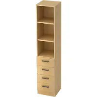 Hjh OFFICE PRO SIGNA G 7600 SG - Esdoorn Hoogte van de map | 5 OH Kast met 4 lades Greeplijst kunststof