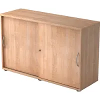 Hjh OFFICE PRO BETA 1752S - Walnoot Hoogte van de map | 2 OH Schuifwandkast Metalen handgreep