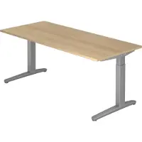 Hjh OFFICE PRO XTRA XB 19 SS - 180 x 80 Eiken Tafelhoogte I In hoogte verstelbaar