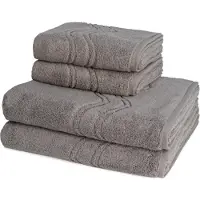 Ross Dames en Heren 2 X handdoek 2 X douchedoek - per set Cashmere feeling