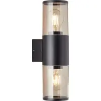 Brilliant Buitenwandlamp Sergioro | Decoratieve buitenlamp | Anthraciet | 2x E27, max. 20W | IP44