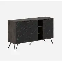 Decortie Dressoir Clara Marble-style | spaanplaat bruin 142x83x35 cm dressoirs | NADUVI