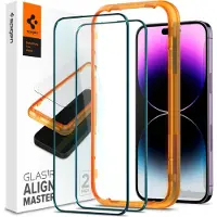 Spigen GLAStR EZ Fit Screenprotector 2 Pack + Applicator voor de Apple iPhone 14 Pro
