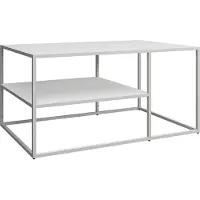 En.casa Salontafel Solund met plank 45x90x60 cm wit mat []