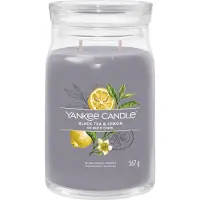 Yankee candle - Black Tea & Lemon Large Jar Geurkaars - 90 branduren - twee lonten