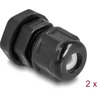 DeLOCK Kabelwartel | M12 | 3-6,5 mm | EX | IP68 | zwart | 2 stuks